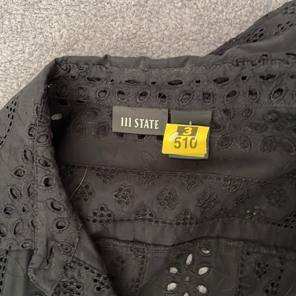 Black size 6 111State cutout blouse - Picture 4 of 4